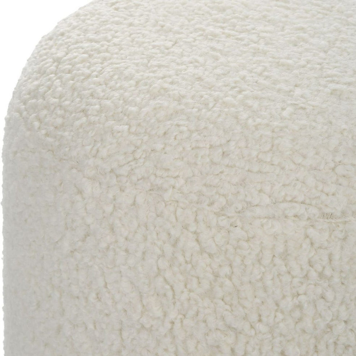 Modern European furniture - White Shearling Ottoman - www.oroa.com