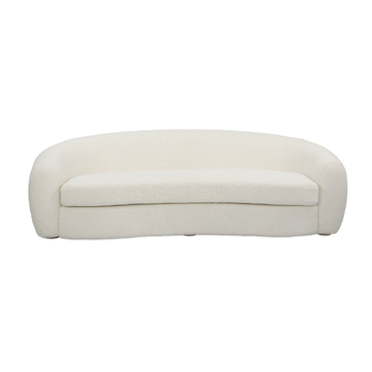 White Shearling Curved Sofa by Uttermost Capra