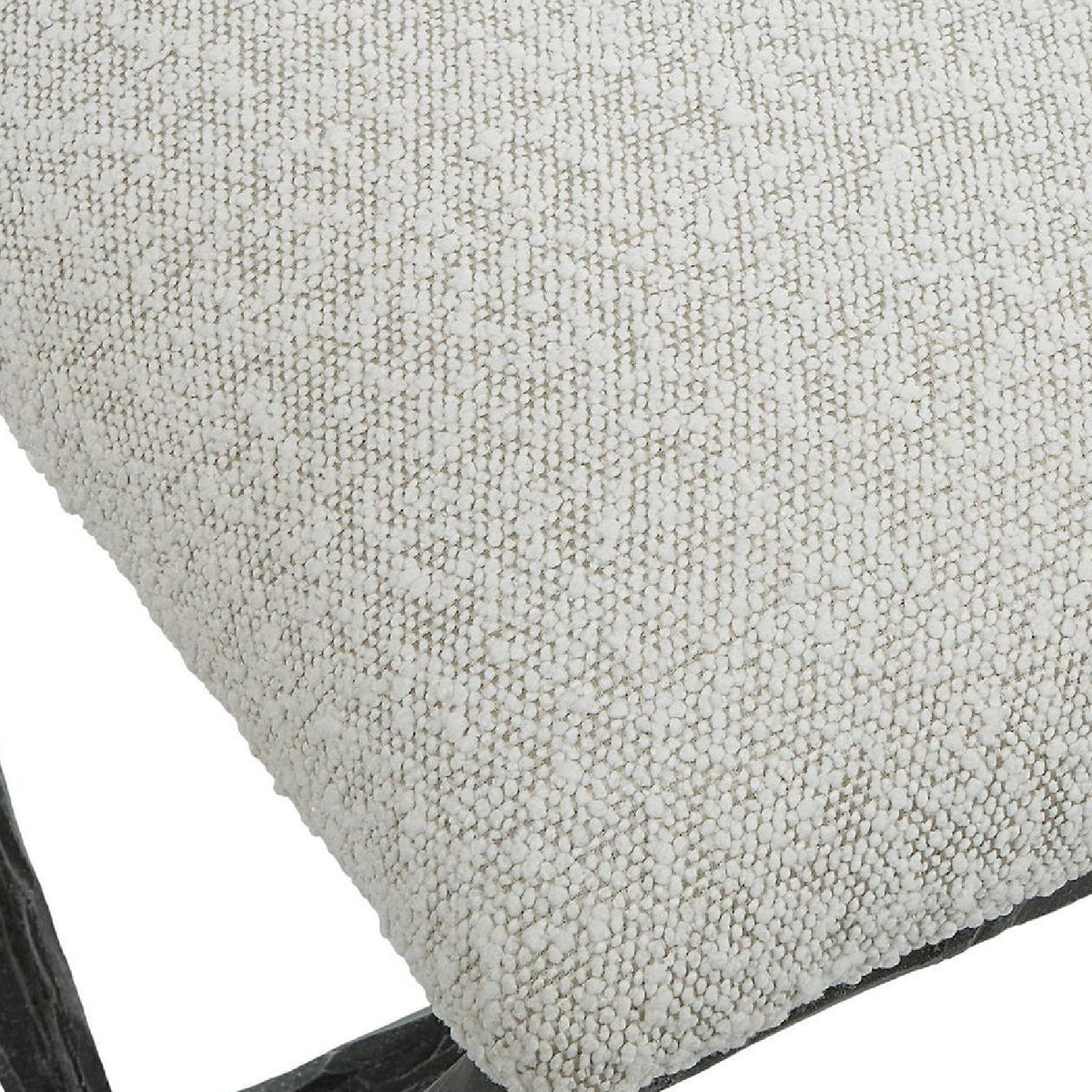 Iron Base White Boucle Bench S by Uttermost Brisby, alternate view 6
