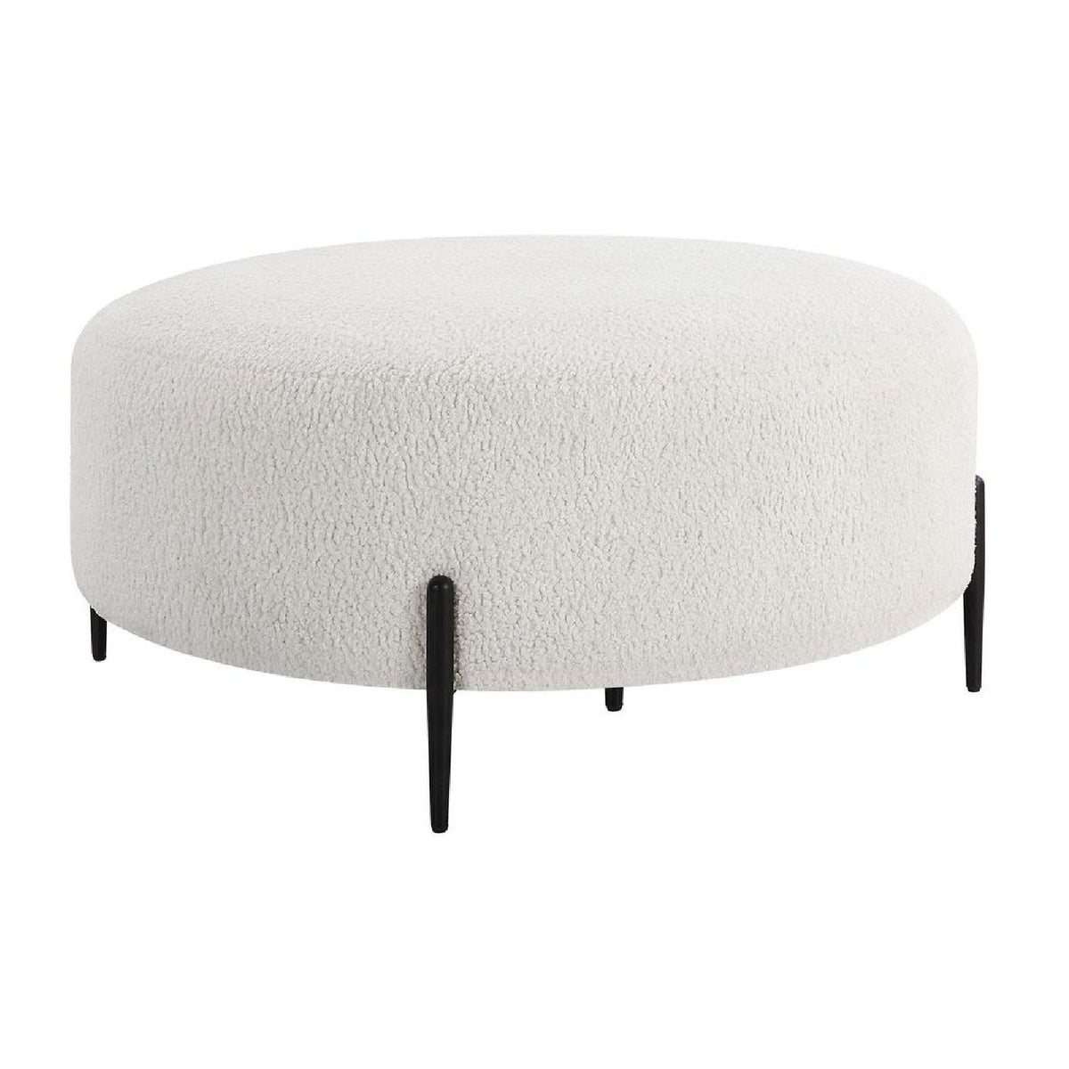 Modern European furniture - White Shearling Ottoman - www.oroa.com