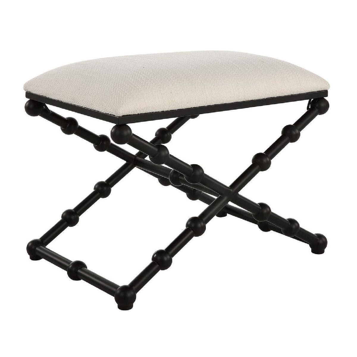 White Seat Bench S by Uttermost Iron Drops, alternate view 3