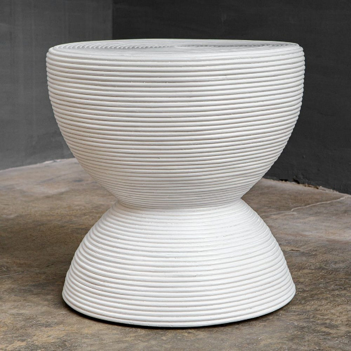 Modern European furniture - Rattan Hourglass Side Table - www.oroa.com
