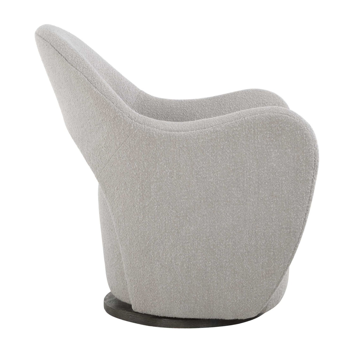 Beige Cutout-Back Swivel Chair by Uttermost Wander, alternate view 4
