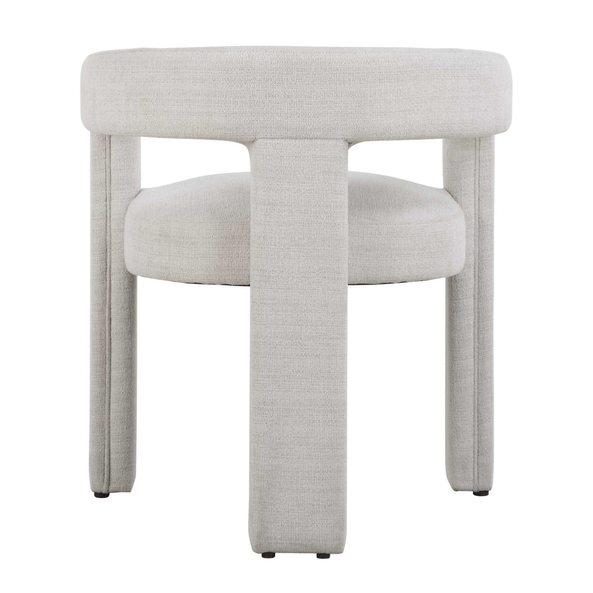 White Three-Legged Dining Chair by Uttermost Perspective, alternate view 5