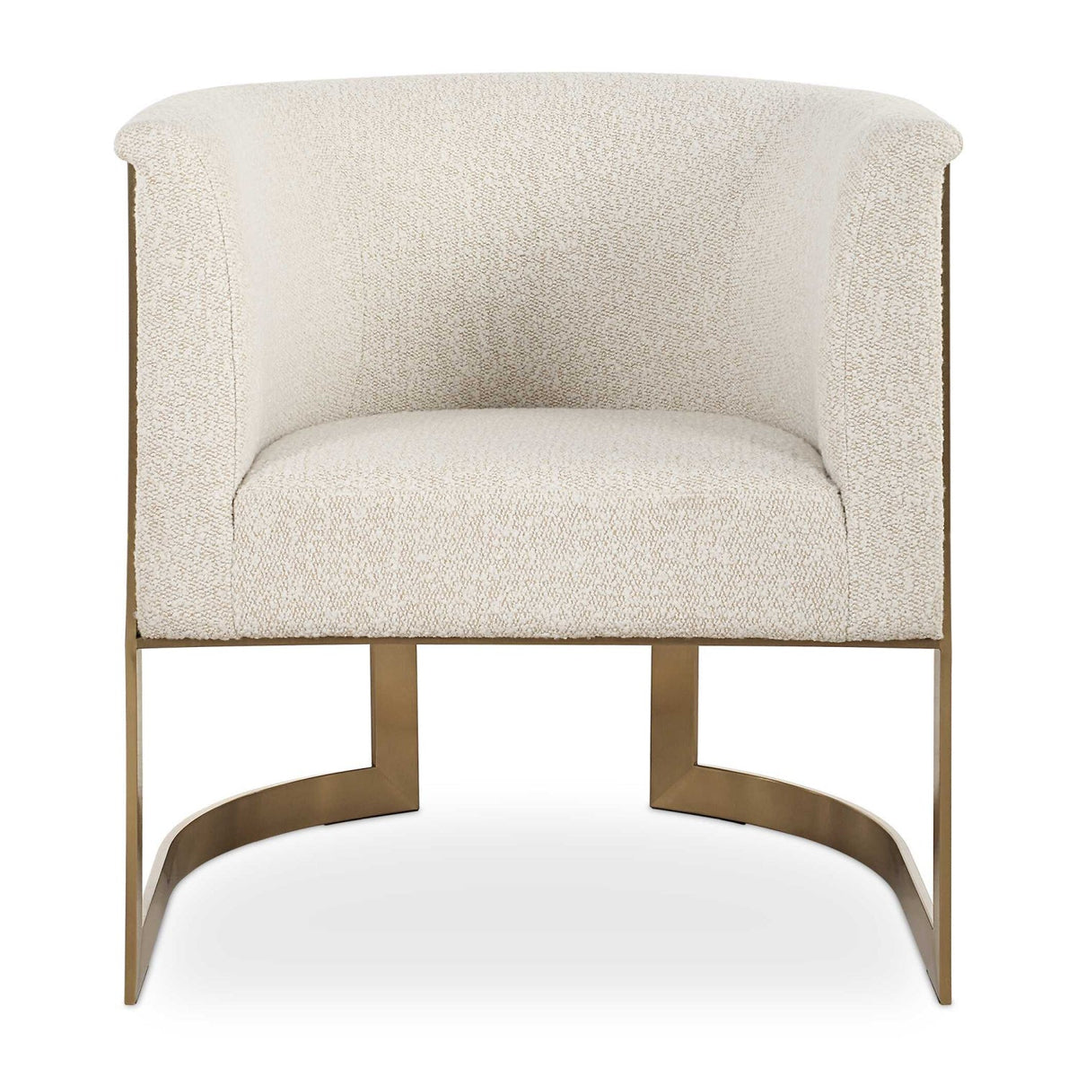 Tan Boucle Cantilevered Accent Chair by Uttermost Bellina