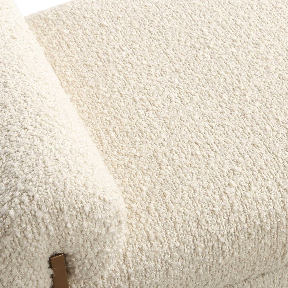 White Boucle Modern Bench by Uttermost Bolster, alternate view 5