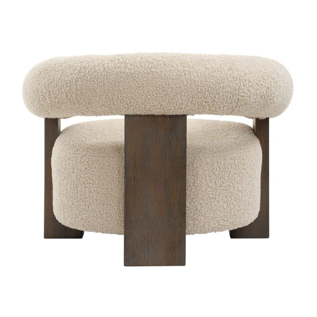 White Shearling T-Back Accent Chair by Uttermost Lennox, alternate view 5