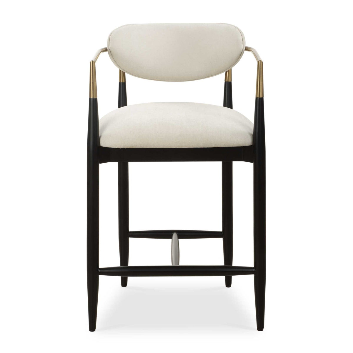 Modern European furniture - White Velvet Counter Stool - www.oroa.com