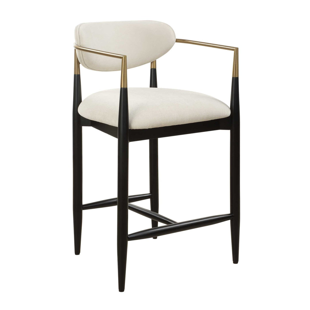 Modern European furniture - White Velvet Counter Stool - www.oroa.com
