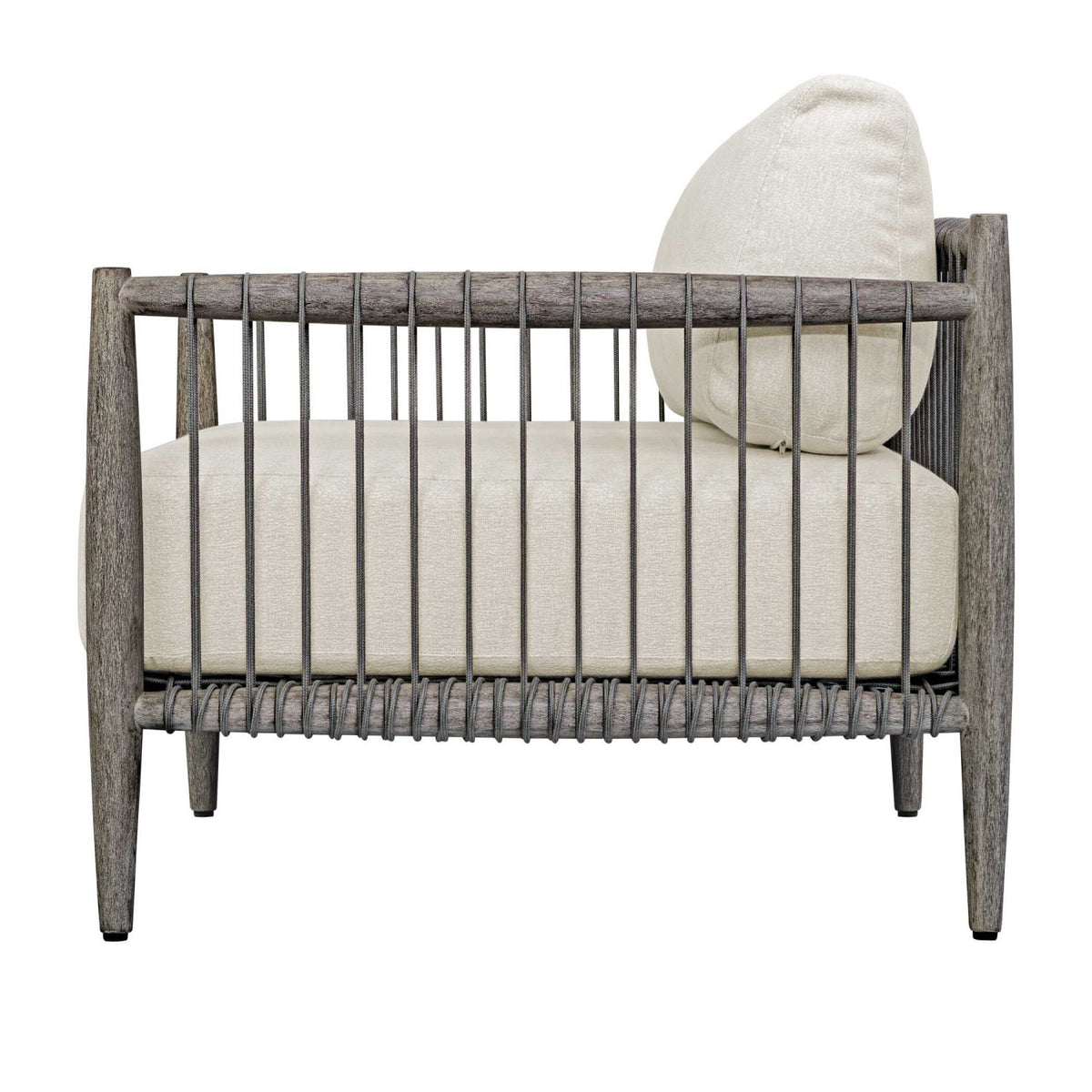 Gray Mahogany Outdoor Lounge Chair by Uttermost Borneo, alternate view 4