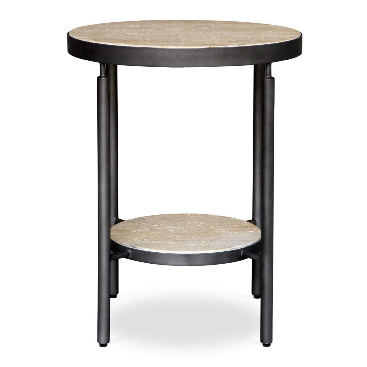 Modern European furniture - Round Travertine Side Table - www.oroa.com