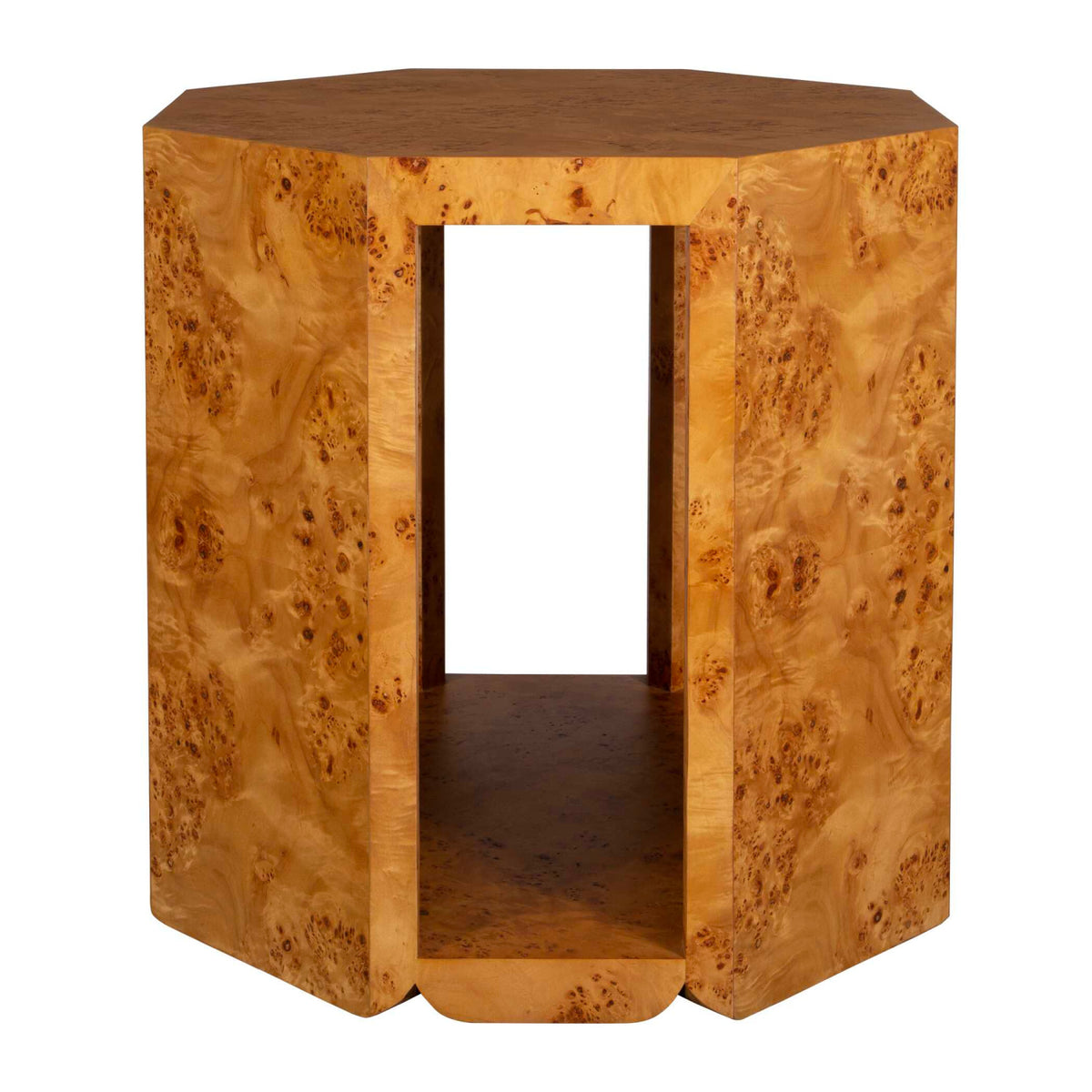 Octagonal Poplar Burl Side Table by Uttermost Indus