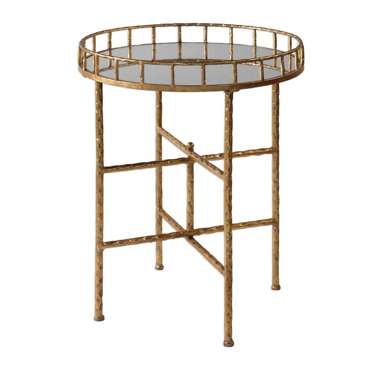 Gold Framed Mirror Accent Table by Uttermost Tilly, alternate view 3