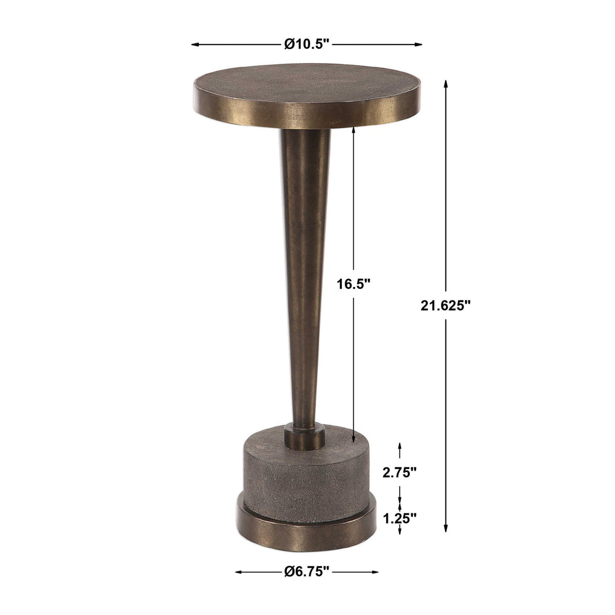 Bronze Pedestal Drink Table by Uttermost Masika, alternate view 7