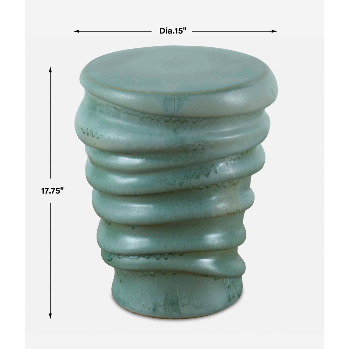 Modern European furniture - Blue-Green Organic Garden Stool - www.oroa.com