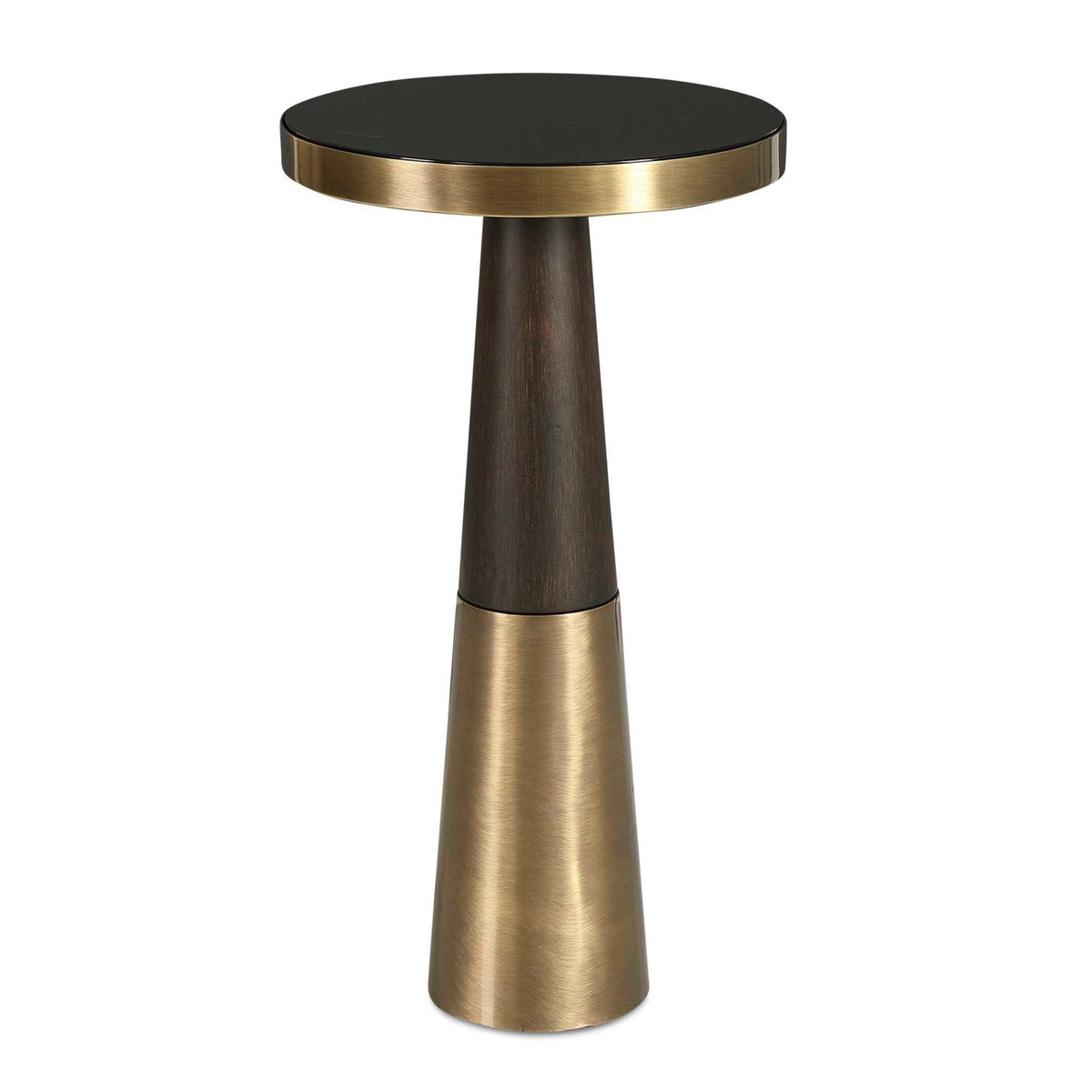 Black Glass Accent Table by Uttermost Fortier