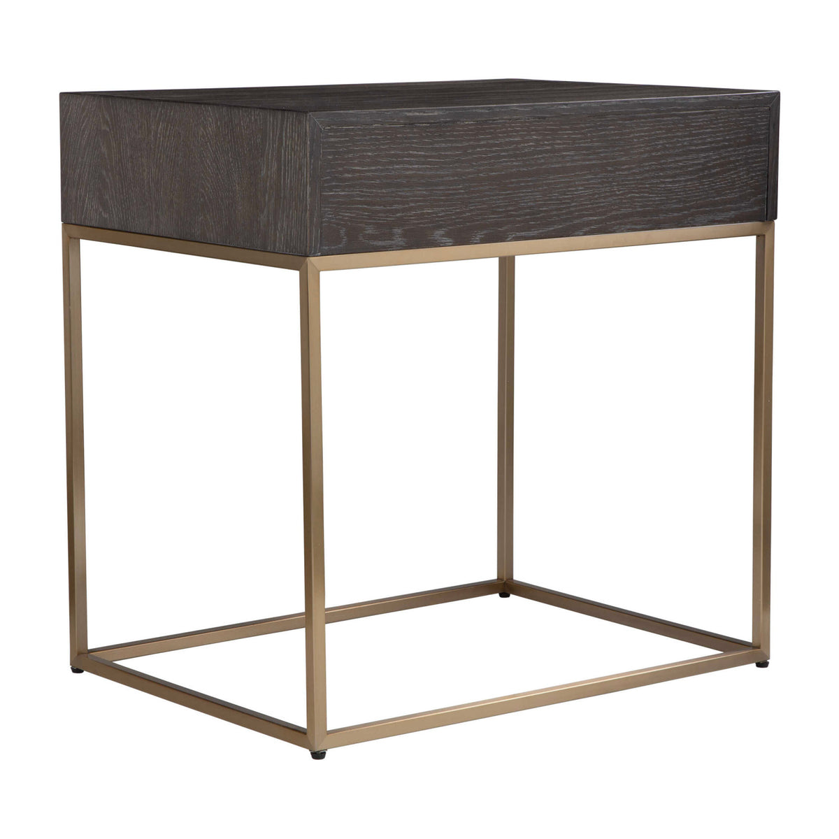 Modern European furniture - Oak Herringbone 1-Drawer Side Table - www.oroa.com