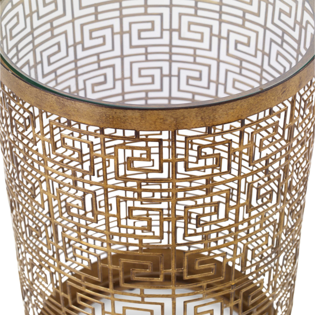 Modern European furniture - Gold Lattice Drink Table - www.oroa.com