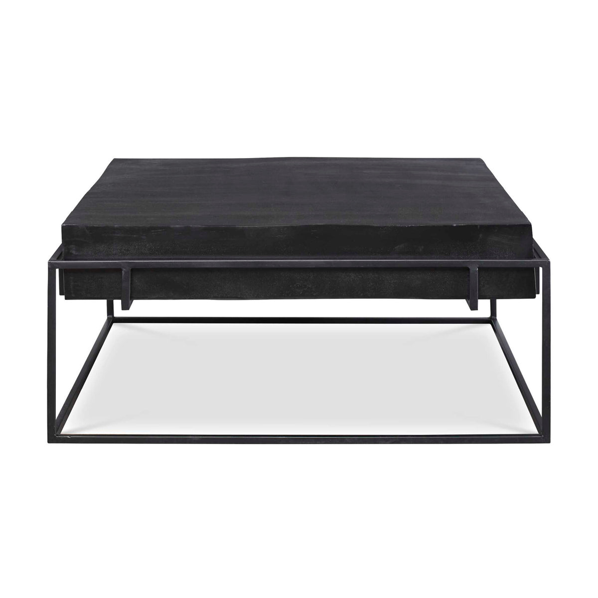 Modern European furniture - Black Aluminum Square Coffee Table - www.oroa.com