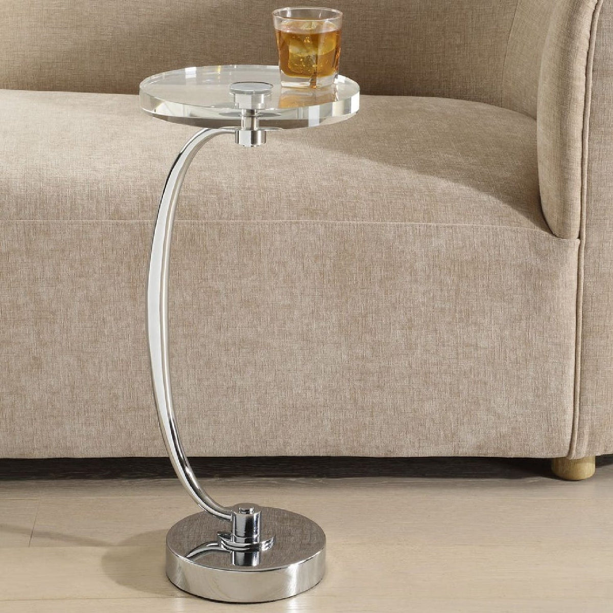 Modern European furniture - Round Crystal Drink Table - www.oroa.com