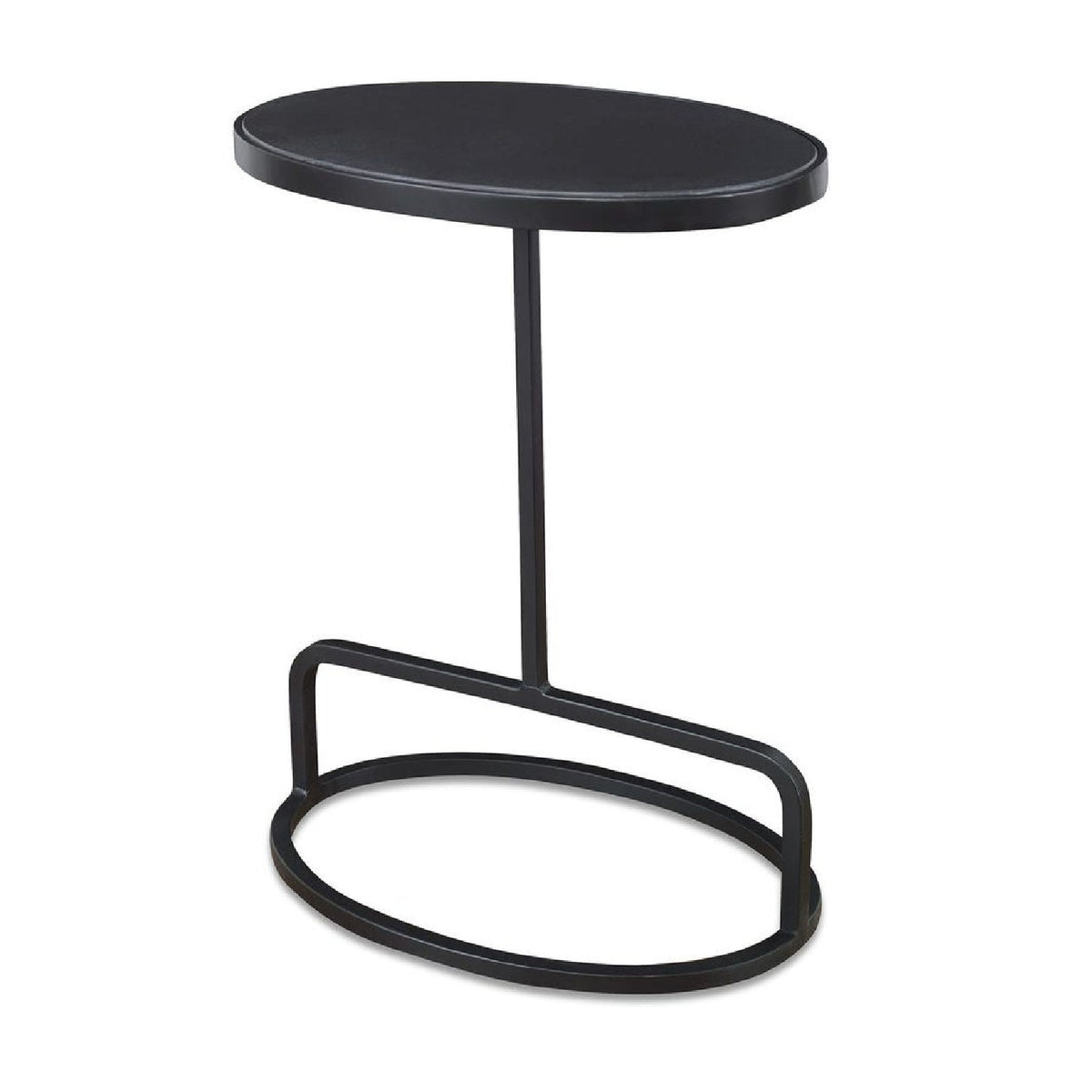 Modern European furniture - Iron Base Oval Accent Table - www.oroa.com