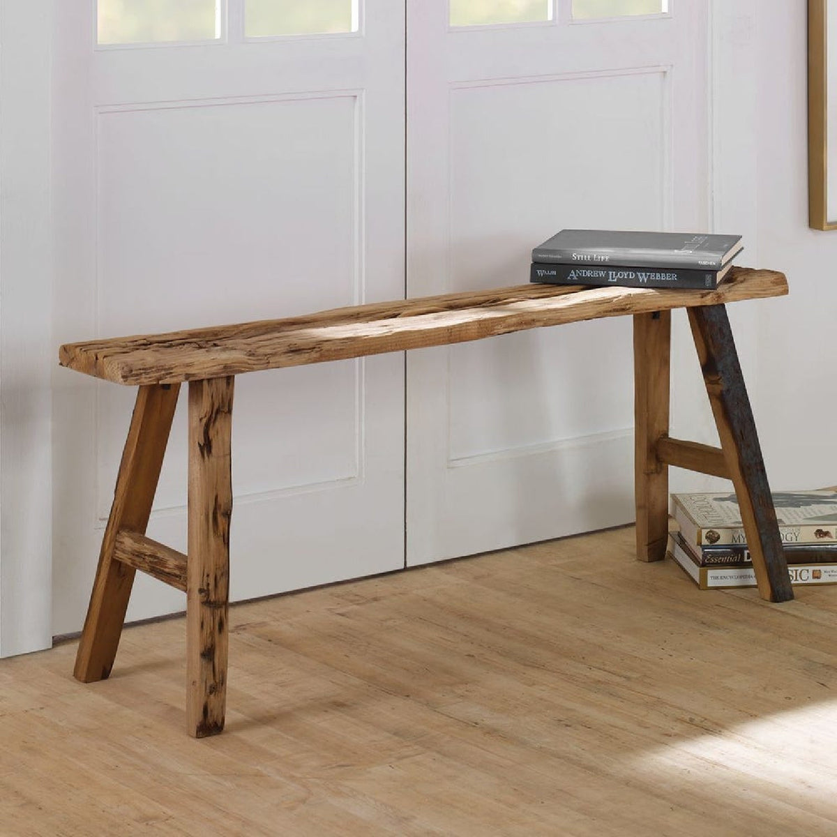 Rustic Pine Wood Bench by Uttermost Paddock, alternate view 2