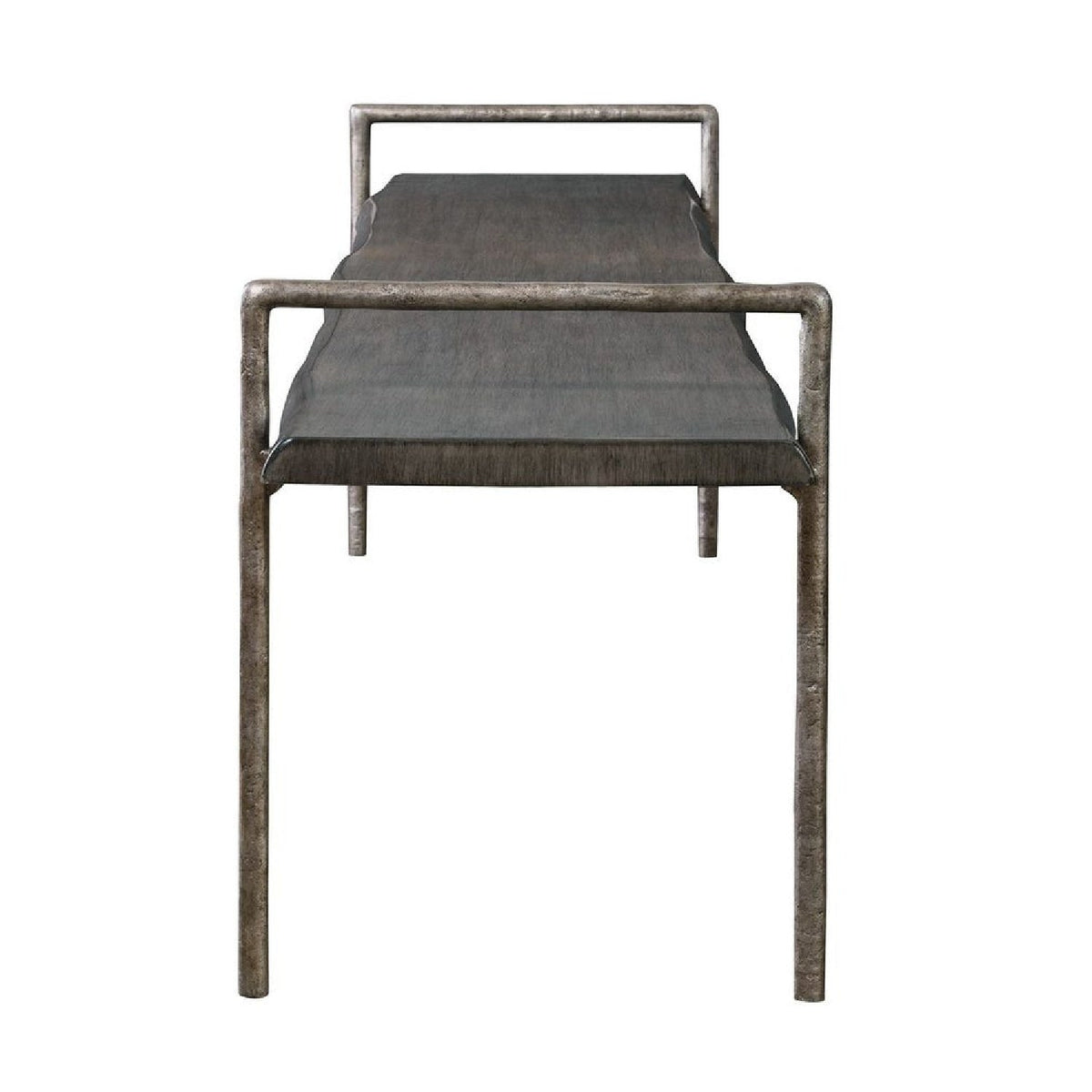 Gray Acacia Wood Bench by Uttermost Chandos, alternate view 4