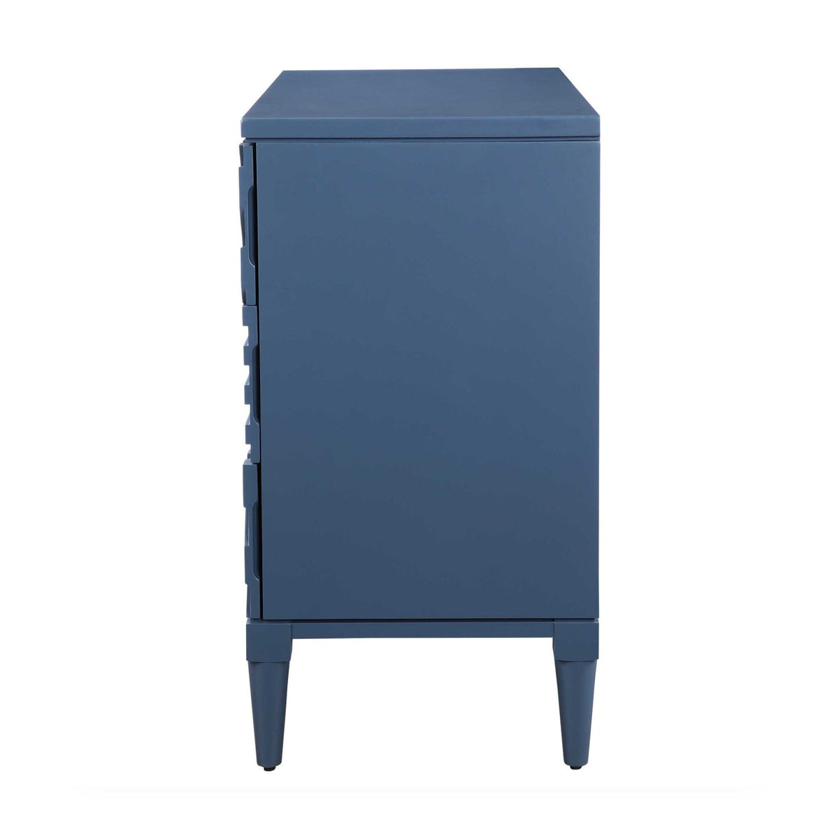 Modern European furniture - Geometric Carved 3-Drawer Chest - www.oroa.com