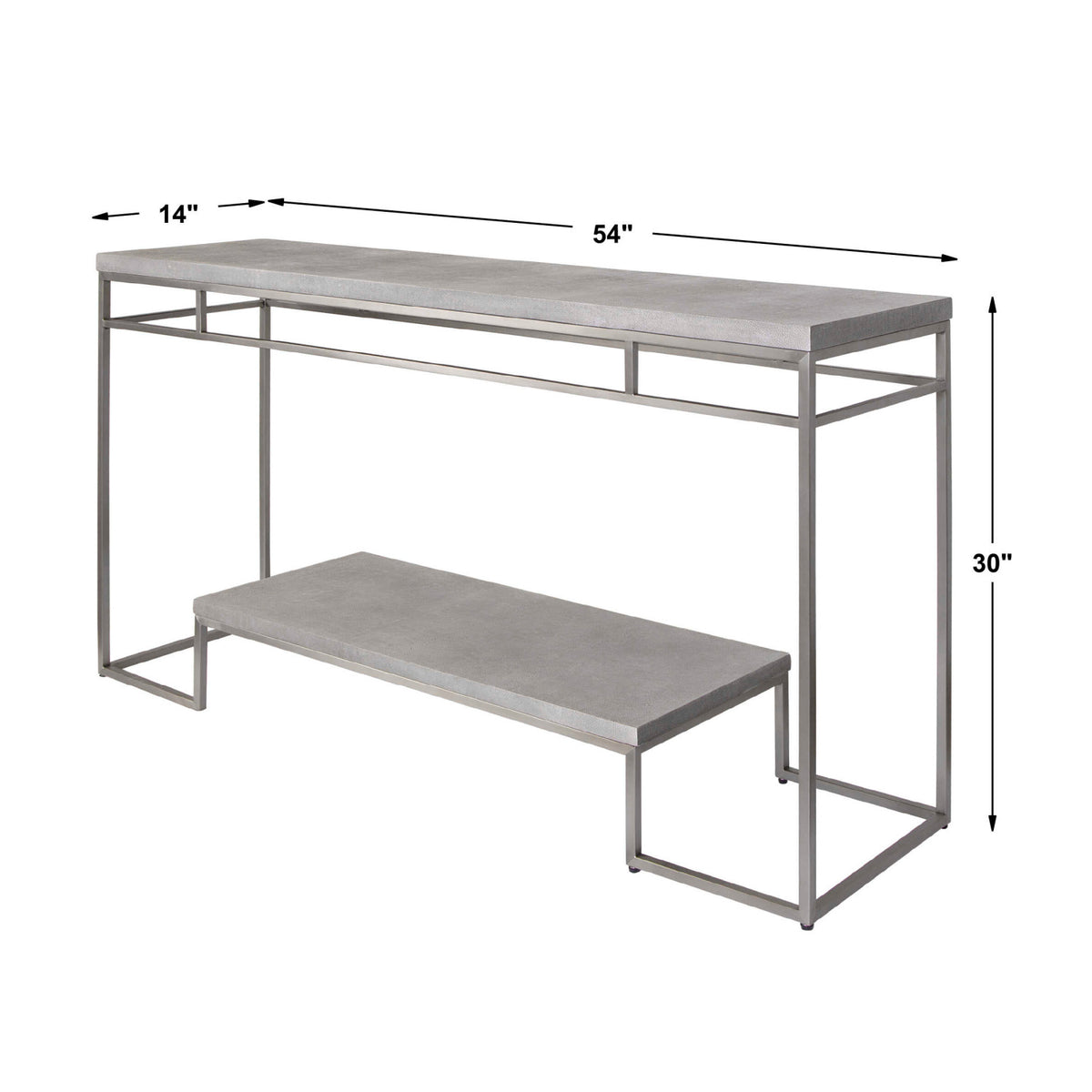 Modern European furniture - Brushed Nickel Console Table - www.oroa.com