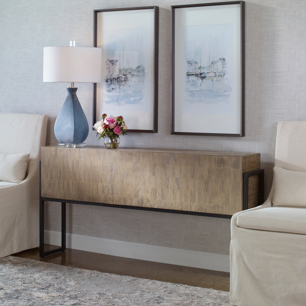 Modern European furniture - Solid Mahogany Console Table - www.oroa.com