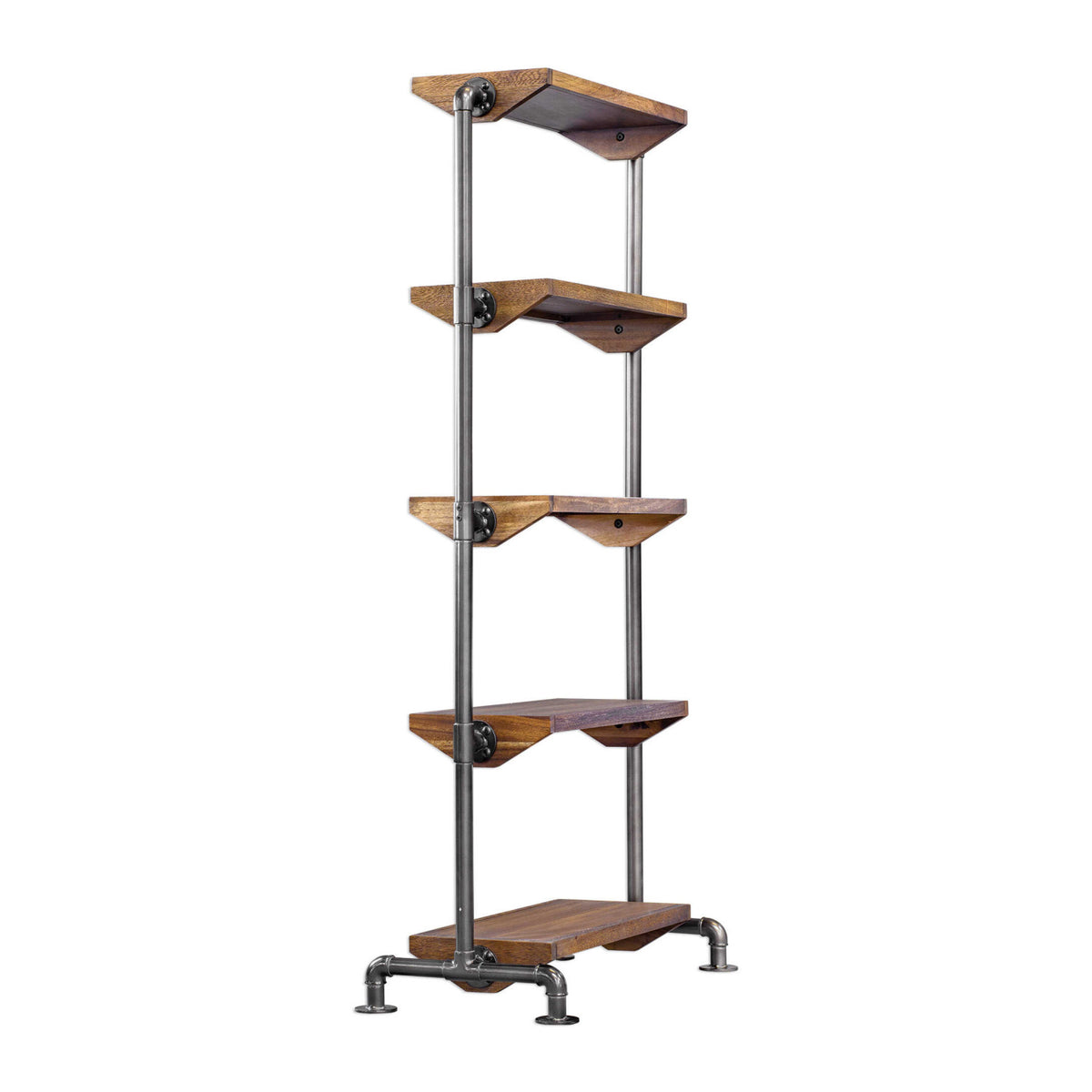 Modern European furniture - Acacia Wood 5-Shelf Bookcase - www.oroa.com