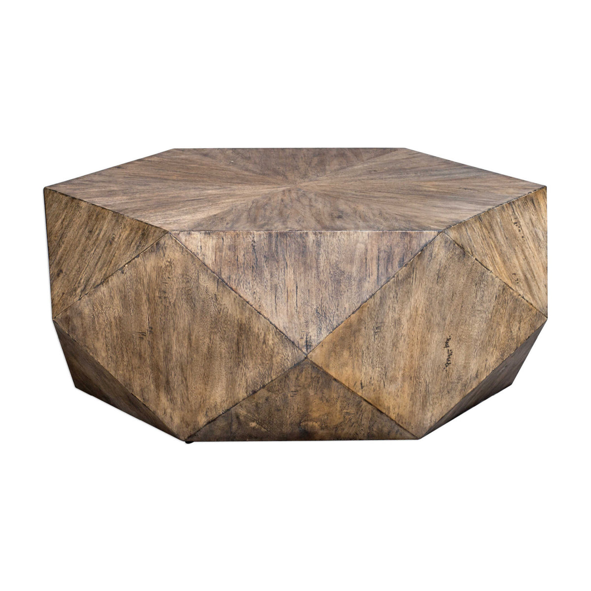 Modern European furniture - Faceted Mango Veneer Coffee Table - www.oroa.com