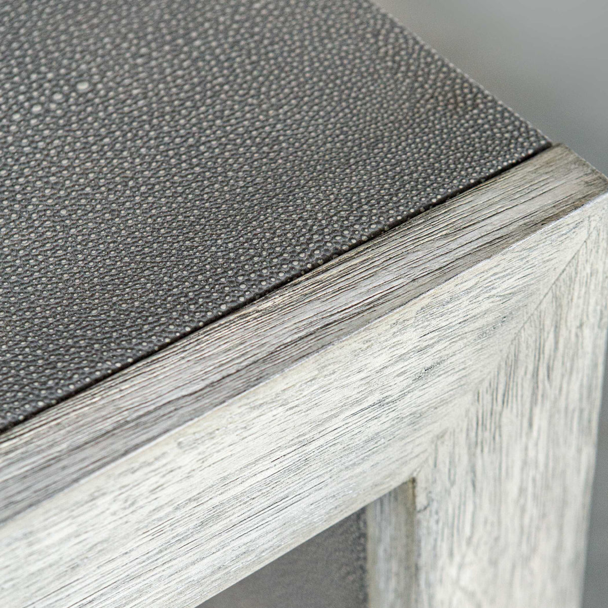Modern European furniture - Gray Shagreen Look Console Table - www.oroa.com