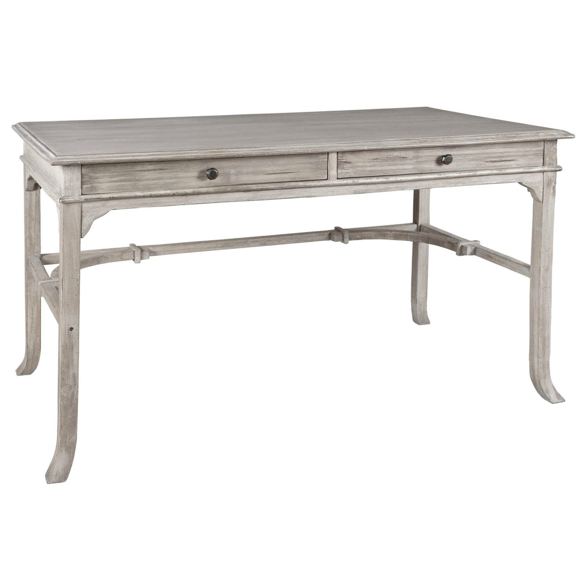 Modern European furniture - Aged White 2-Drawer Writing Desk - www.oroa.com