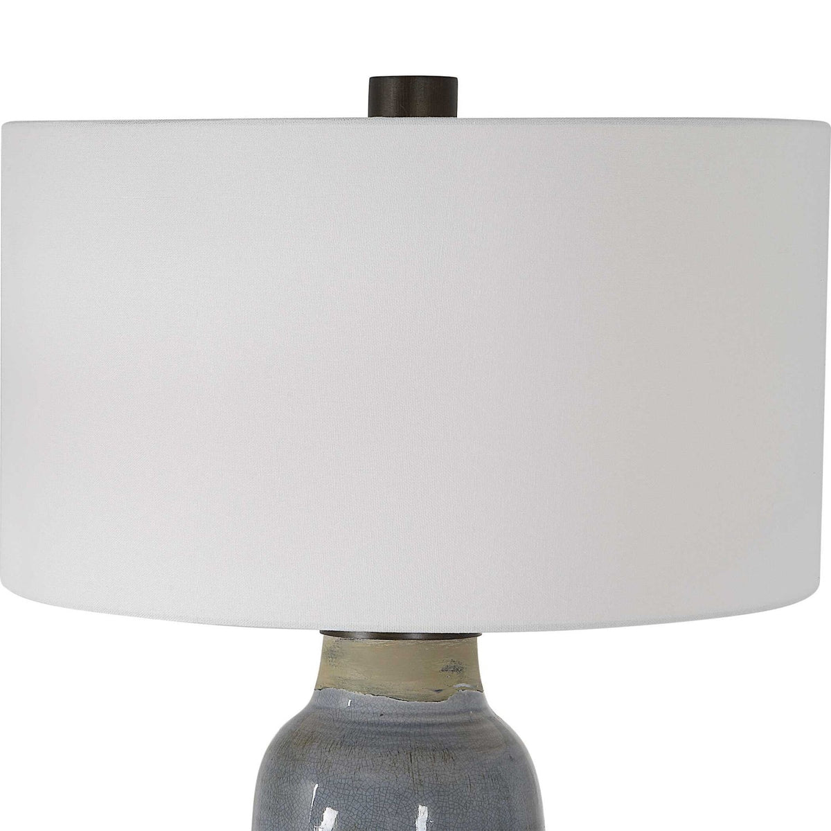 Modern European furniture - Distressed Blue Ceramic Table Lamp - www.oroa.com