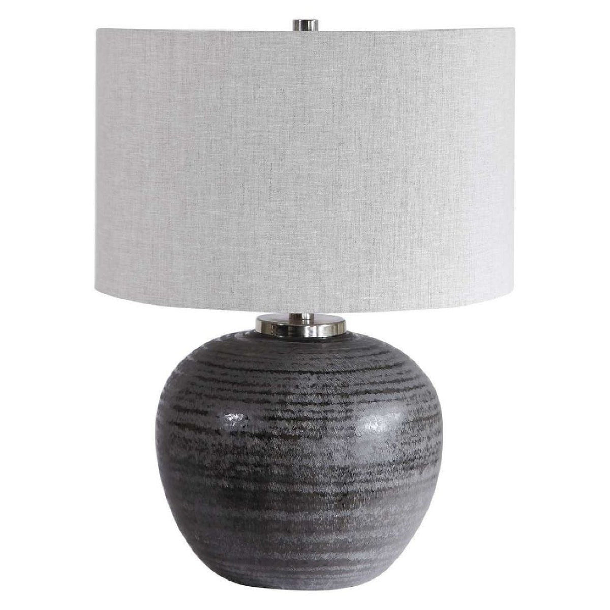 Modern European furniture - Black Etched Ceramic Table Lamp by Uttermost Mikkel - www.oroa.com