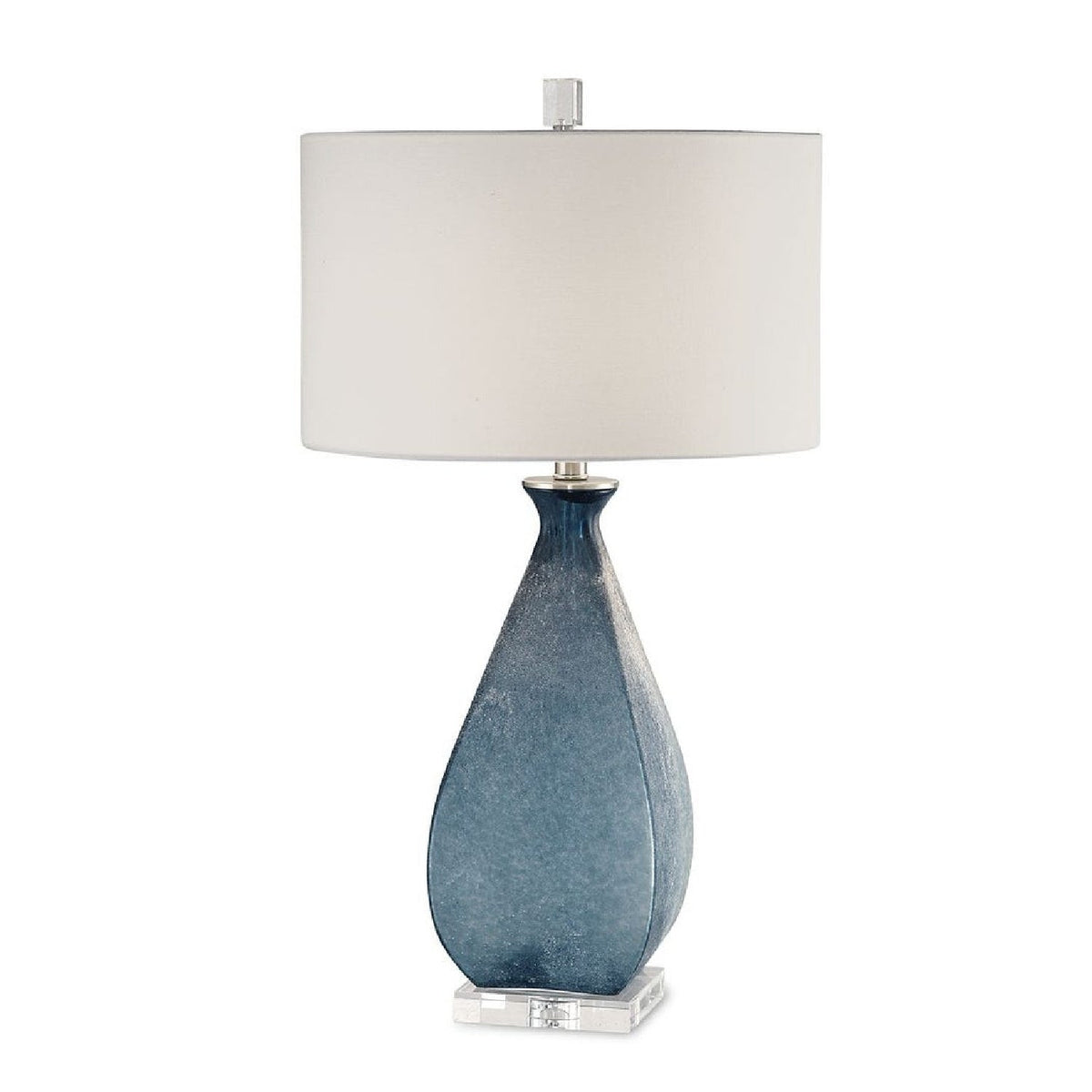 Etched Blue Glass Table Lamp by Uttermost Atlantica