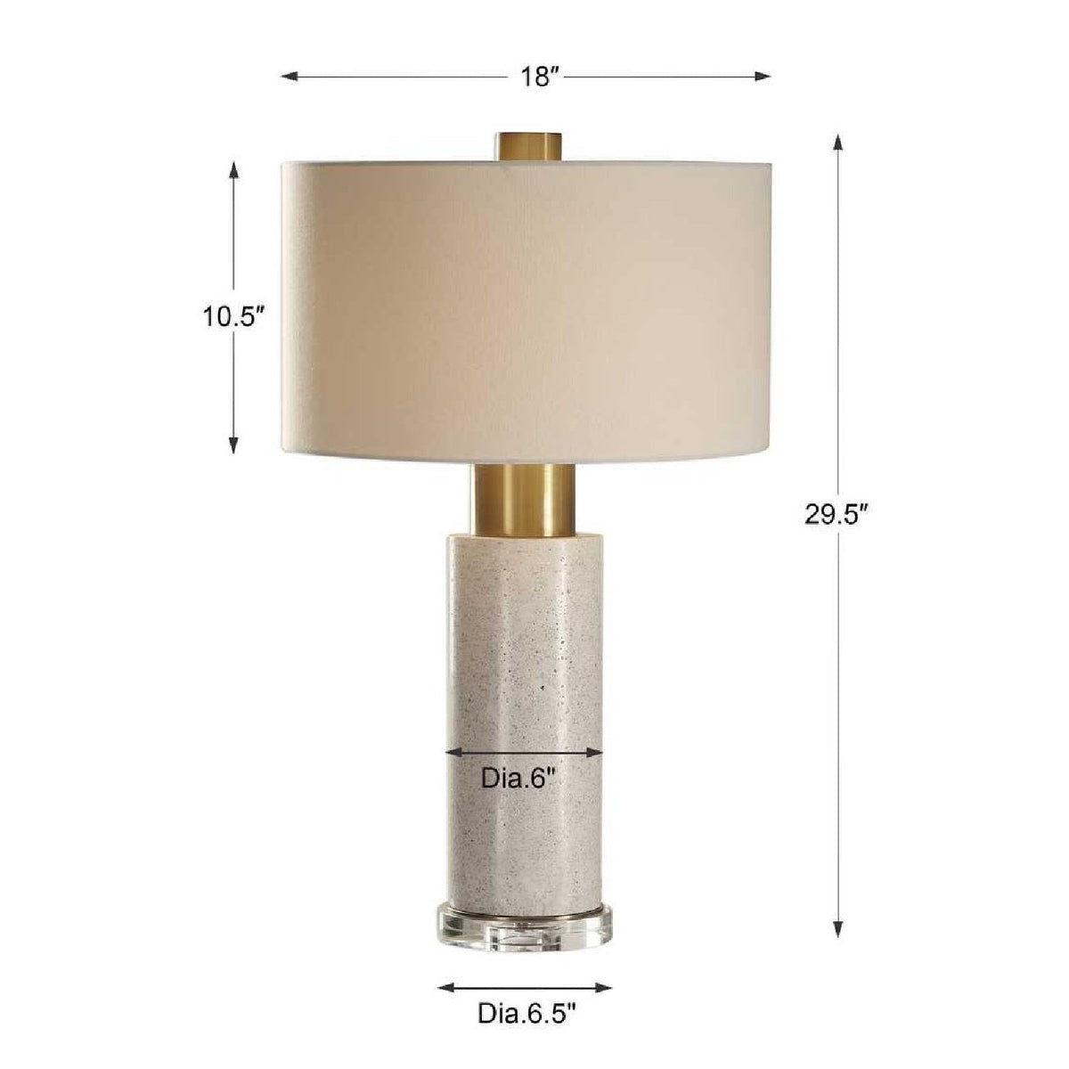 Modern European furniture - Bleached Concrete Table Lamp by Uttermost Vaeshon - www.oroa.com