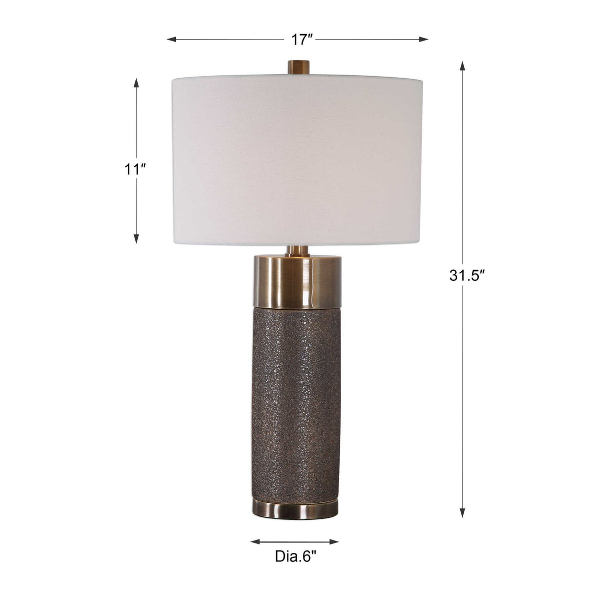 Modern European furniture - Textured Bronze Ceramic Table Lamp by Uttermost Brannock - www.oroa.com