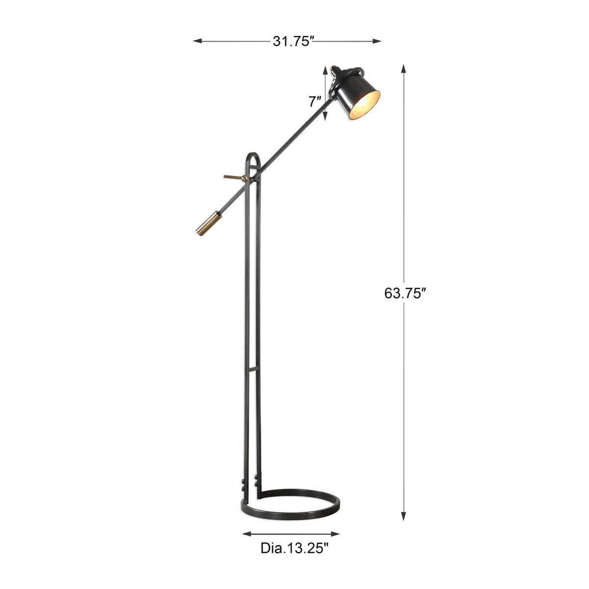 Modern European furniture - Bronze Adjustable Floor Lamp - www.oroa.com