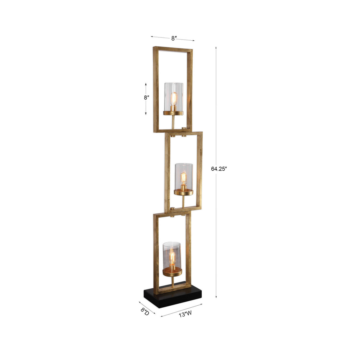 Modern European furniture - Gold Rectangles Floor Lamp - www.oroa.com