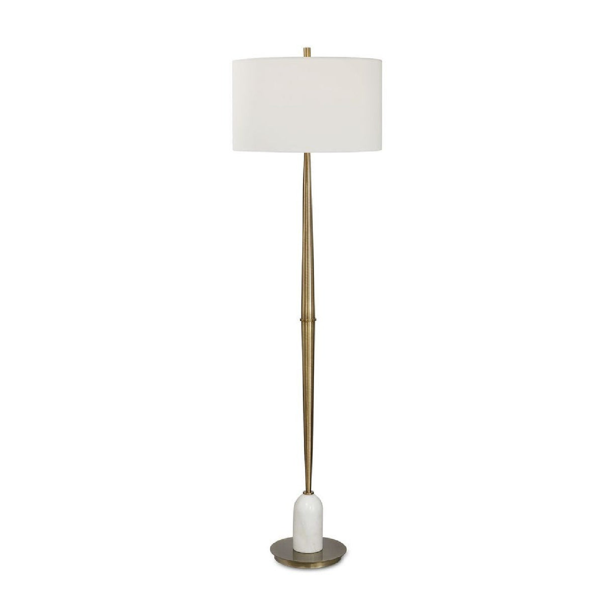Tapered Antique Brass Floor Lamp | Uttermost Minette - www.oroa.com