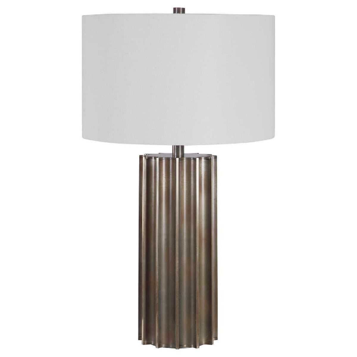 Modern European furniture - Fluted Steel Table Lamp by Uttermost Khalio - www.oroa.com