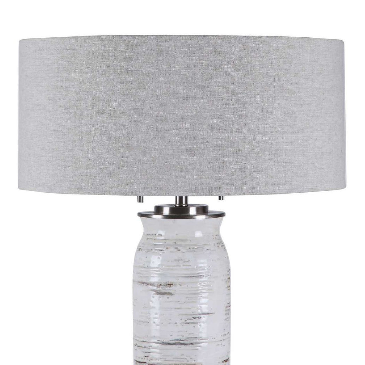 Beige Linen Shade Table Lamp by Uttermost Lenta, alternate view 4