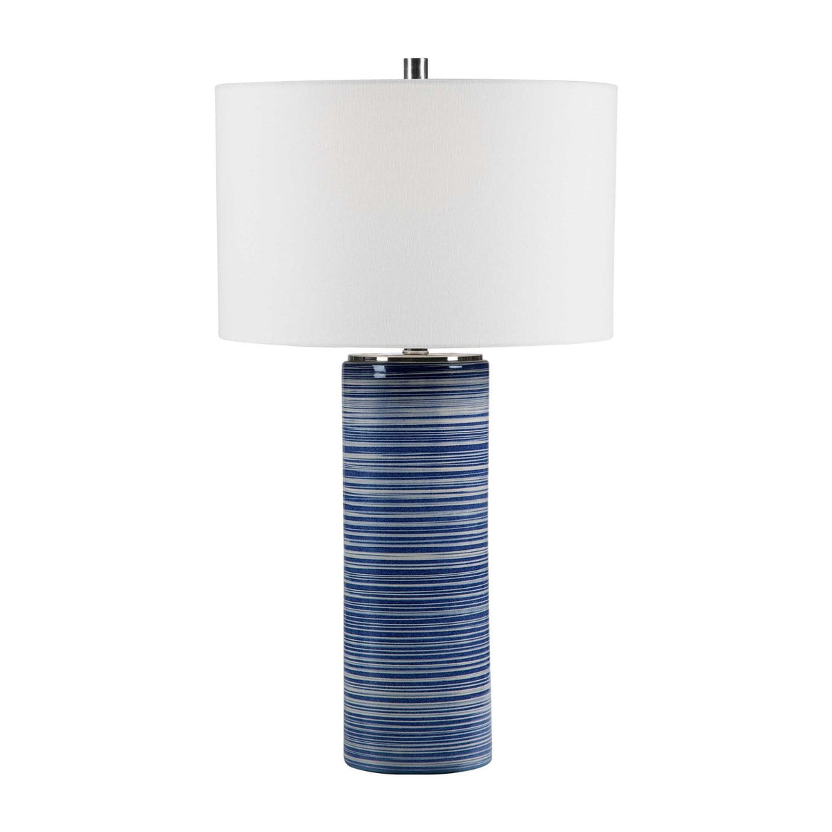 Modern European furniture - Blue Stripes Ceramic Table Lamp by Uttermost Montauk - www.oroa.com