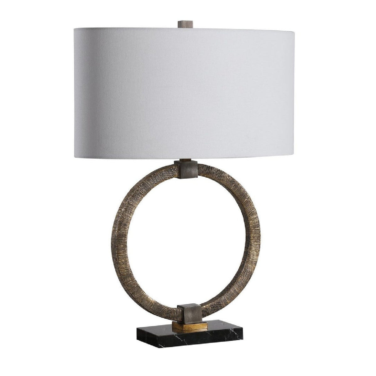 Modern European furniture - Antique Gold Ring Table Lamp Table Lamp by Uttermost Relic - www.oroa.com