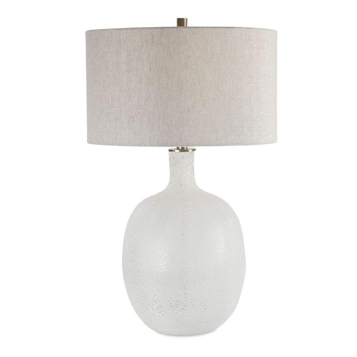Modern European furniture - Mottled White Glass Table Lamp by Uttermost Whiteout - www.oroa.com