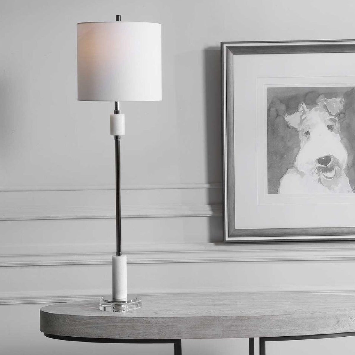 Polished Nickel Buffet Lamp by Uttermost Sussex, alternate view 9