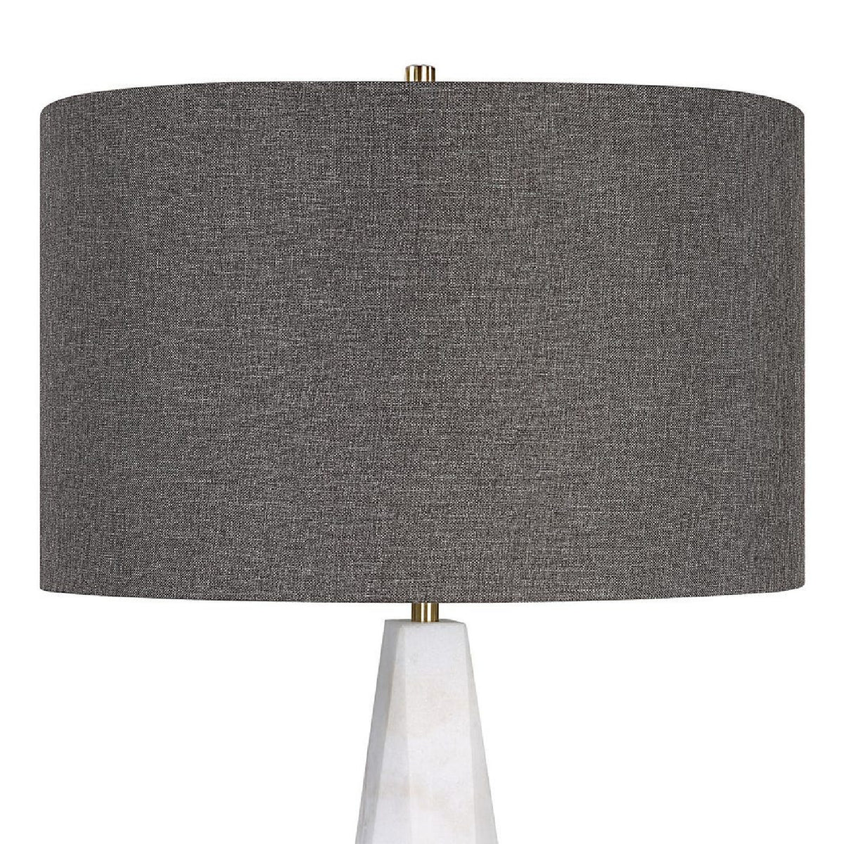 White Conical Marble Table Lamp by Uttermost Citadel, alternate view 4