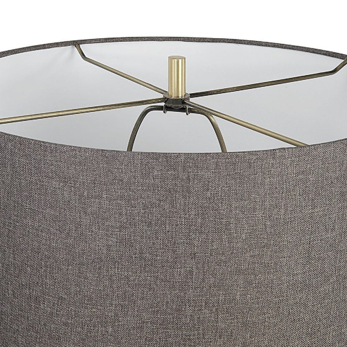 White Conical Marble Table Lamp by Uttermost Citadel, alternate view 5